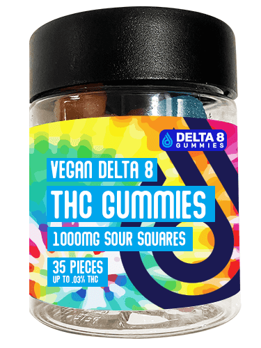 Delta 8 sour squares edibles